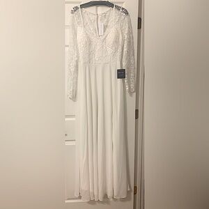 Baltic Born Adalaide Long Sleeve Maxi Dress, Medium, Off White